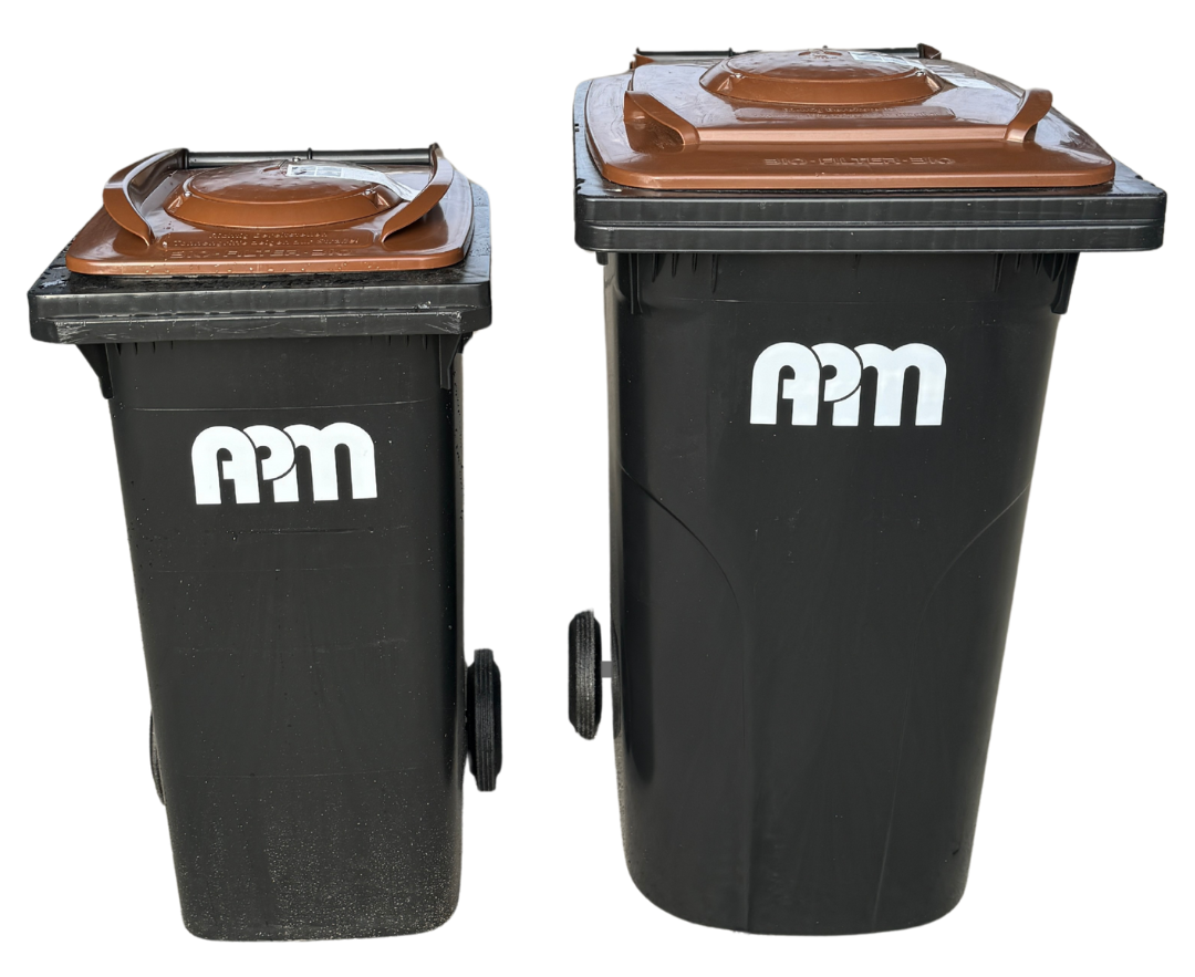 Zwei Biotonnen in den Größen 120l und 240l