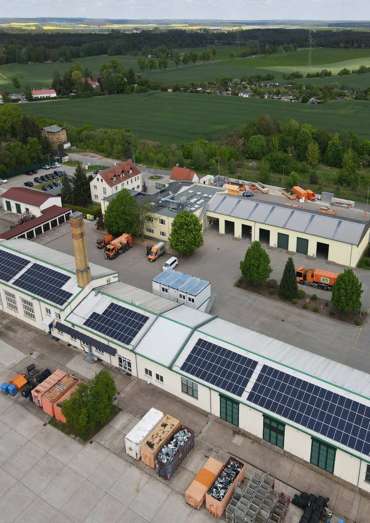Luftbild des Betriebshofes Niemegk